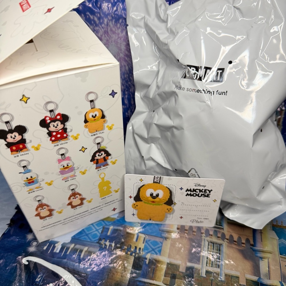 Pluto Disney Pop Mart Mickey Family Cute Together Keychain Series NWT - Picture 3 of 4